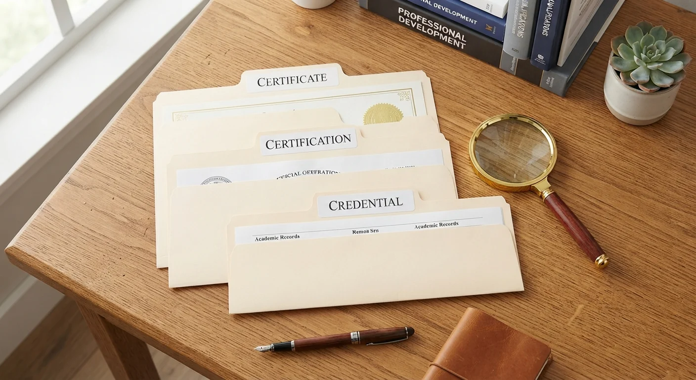 Certificate, Certification, and Credential: Why the Difference Matters
