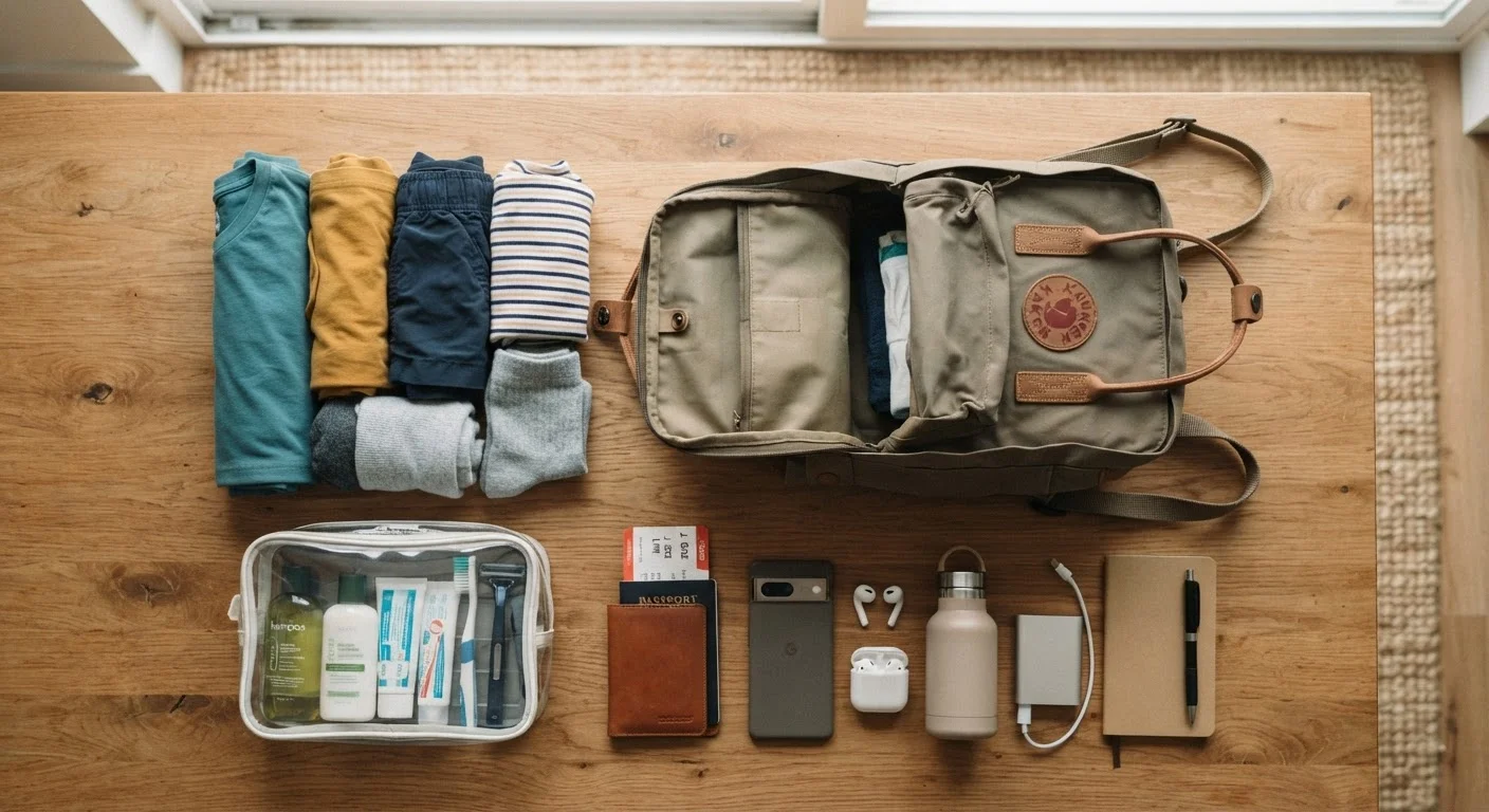 Packing for a Week-Long Trip in a Personal Item Bag